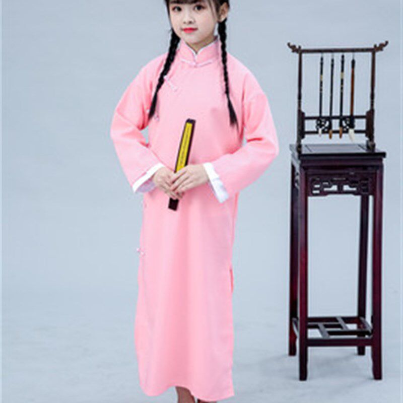 小众高货儿童相声服大褂民国长衫长袍复古装童装唐装中国风快板演