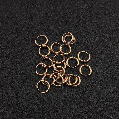 小众高货8pcs/Lot Stainless Steel Thick 1.6mm Circle Hoop Ear