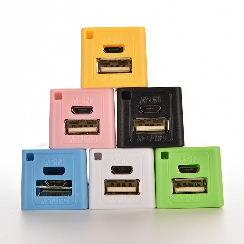 新品推荐6Colors NEw PlAstiC PowEr BANk Box 18650 5V 1A ExtEr