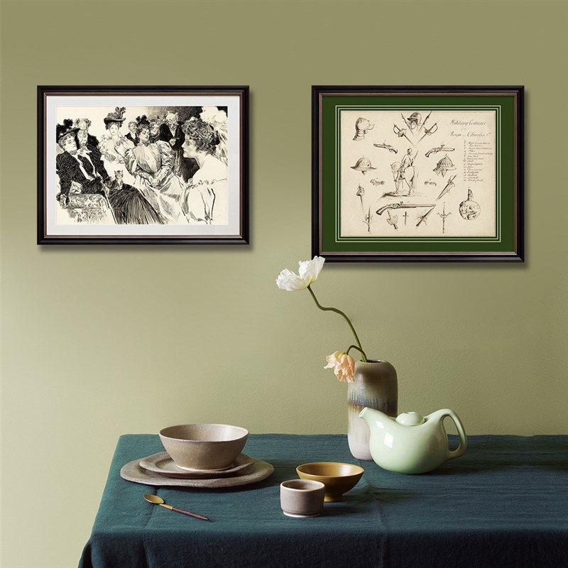 美式轻奢客厅装饰画餐厅玄关沙发背景墙挂画书房卧室壁画素描版画图片