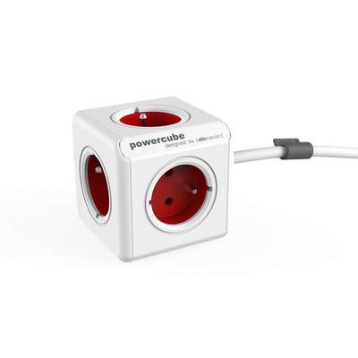 极速Extended PowerCube Socket EU DE Plug 5 Outlets Adapter w