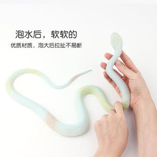 现货速发蛇玩具泡水会变大 软胶仿真假蛇模型创意新奇吸水长大膨