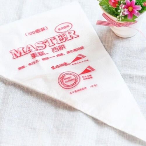 100Pcs Disposable Plastic Fondant Cake Pastry Bag Icing Pipi