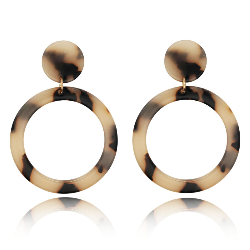 速发Geometric Circle Earrings Exaggerated Acrylic and tate L 饰品/流行首饰/时尚饰品新 耳环 原图主图