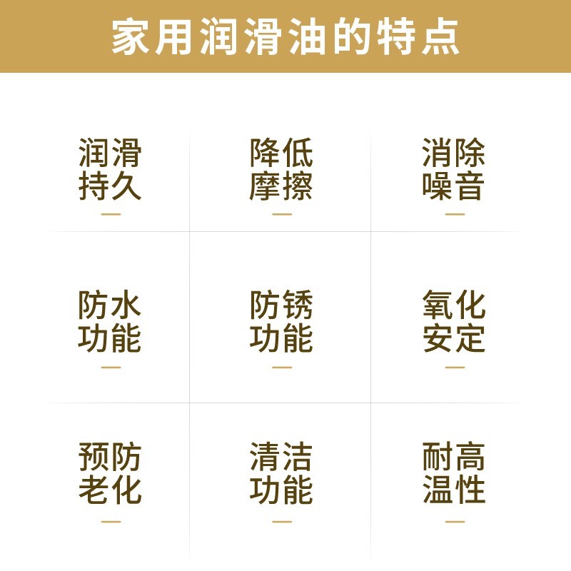 推荐门轴承专用润滑油门锁链条门合页养护润滑剂车门转轴齿轮防锈