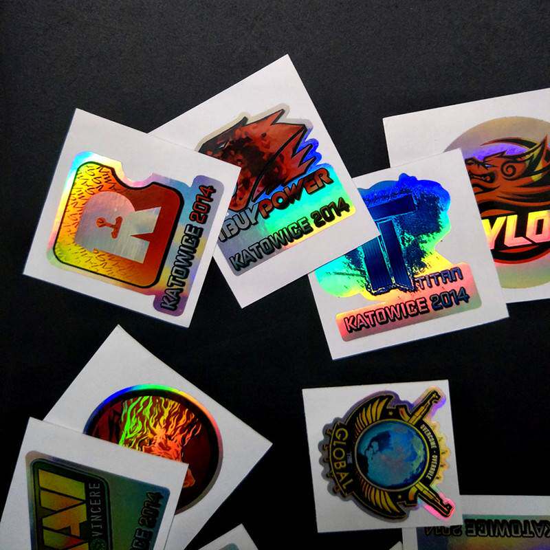 速发泰坦贴纸全息csgo周边贴纸实物印花实体防水电脑笔记本车贴皇