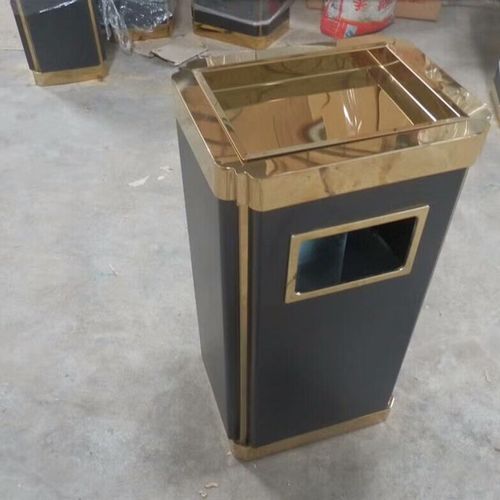 酒店商场立式垃圾桶带烟灰缸大堂电梯口不锈钢宾馆走廊果皮箱定制
