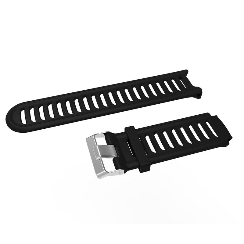 Black Silicone Replacet Wrist Band  Garmin erunner 910XT Spo