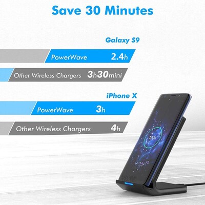 30W Qi Wireless Charger Stand For iPhone 13 12 11 Pro Max XR