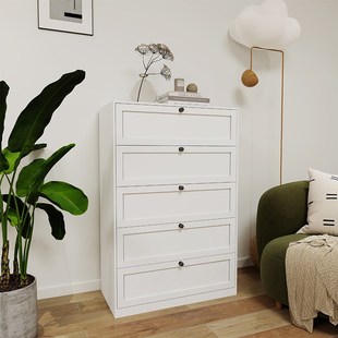 钢制斗柜客厅卧室收纳储物柜子五斗抽屉柜玄关柜一体梳妆台收纳柜