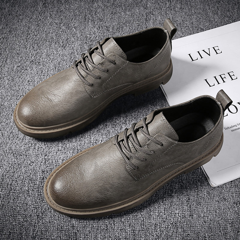 马丁靴男低帮2021新款英伦风马丁鞋男鞋子商务夏季男士休闲皮鞋男