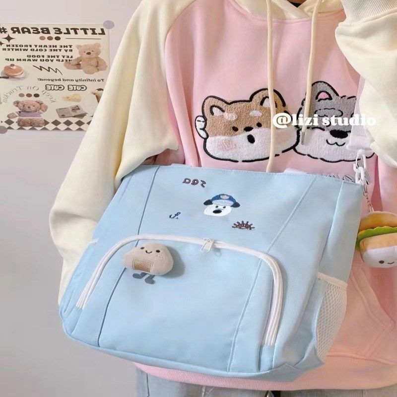 帆布包女单肩包日系可爱大容量手提袋拎书袋上课包学生托特补习袋,箱包皮具/热销女包/男包,通用款女包,淘宝优惠券,粉丝福利购,淘宝优惠卷