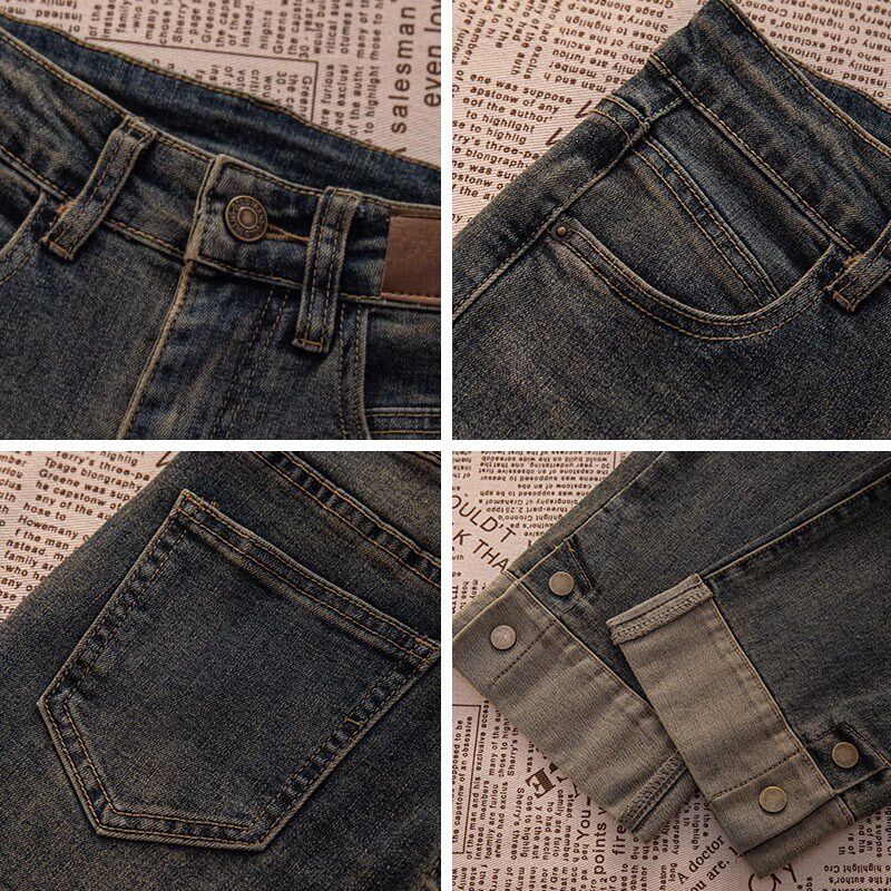 复古直筒牛仔裤女夏季薄款2024新款小个K子高腰阔腿九分窄版烟管