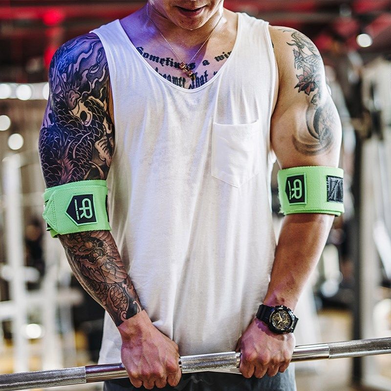 PR轮子哥健身护肘护腕绷带偏硬高品质款加压缠绕专业健身力量举