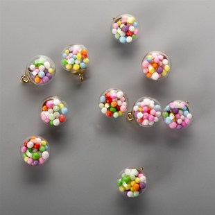 Hook Bead Hollow Glass Alloy made Hand 10pcs 极速16