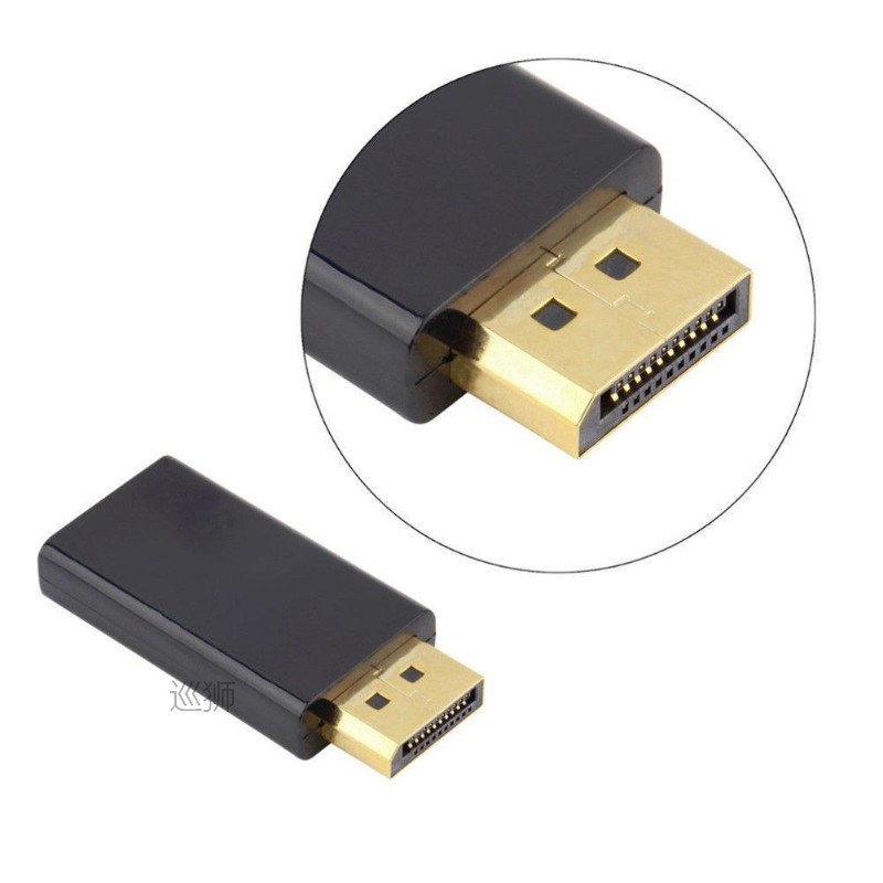 Display Port DP Male To HDxMI-Compatible Female Adapter Blac