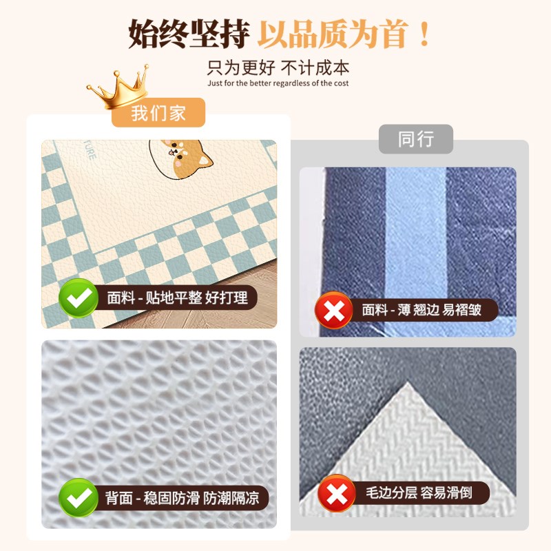宠物地垫防水防尿pvc养狗围栏地毯免洗猫咪餐垫子防滑狗笼垫