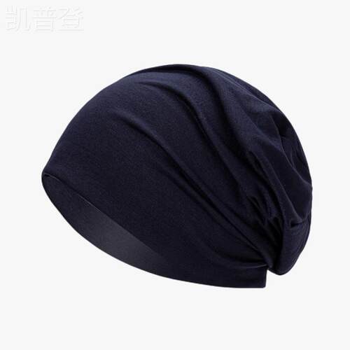 睡帽女老人睡觉帽子防乱发空调帽男遮光头套薄P款睡眠全棉光头专