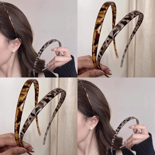 豹纹眼睛防滑发箍女夏天2024新款高级感气质洗脸压发头箍发卡发饰