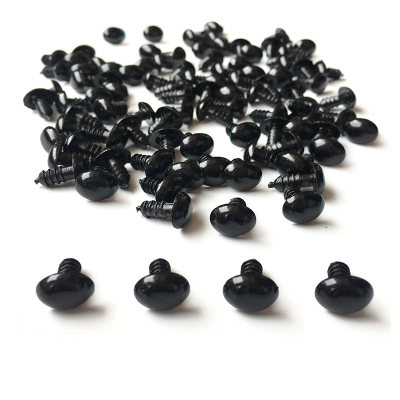 推荐100pcs/bag Craft DIY Black Oval Ellipse Oblong Doll Safe