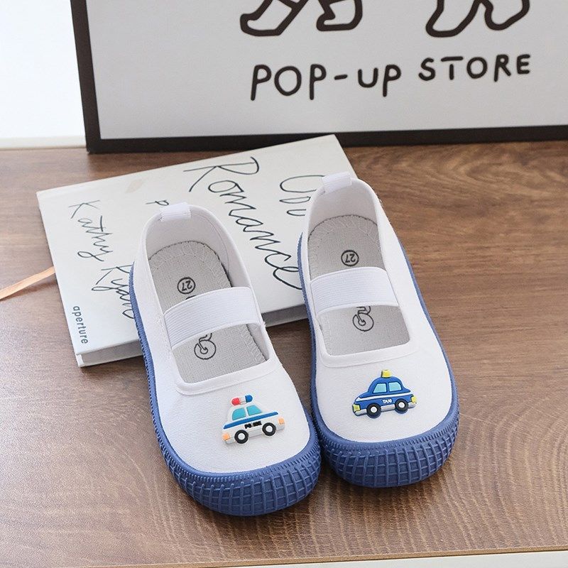 幼儿园男童室内鞋儿童小白鞋小汽车帆布鞋子软底防滑帆布鞋白布鞋,童鞋/婴儿鞋/亲子鞋,帆布鞋,淘宝优惠券,粉丝福利购,淘宝优惠卷