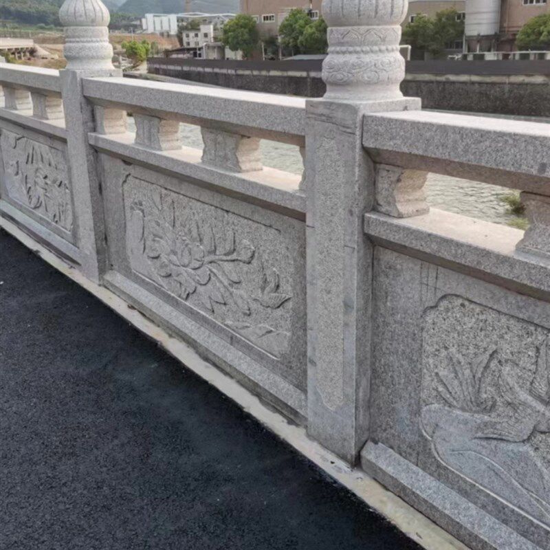 畅销大理石花岗岩河道石护栏桥梁别墅庭院园林芝麻白x芝麻灰青石