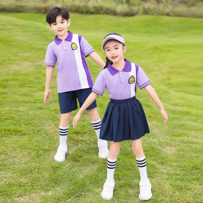 幼儿园园服夏装学院风毕业照服装儿童校服夏季小学生班服定制