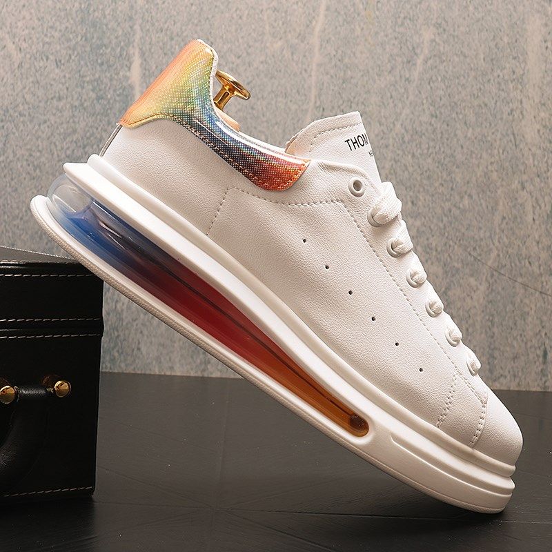 2024新款内增高小白鞋男高级感厚底百搭休闲鞋韩版内增高气垫板鞋,流行男鞋,时尚休闲鞋,淘宝优惠券,粉丝福利购,淘宝优惠卷