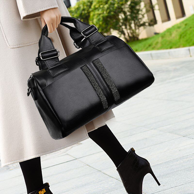 女士包包2024新款潮黑色手提包时尚简约女包百搭单肩斜挎包女大气