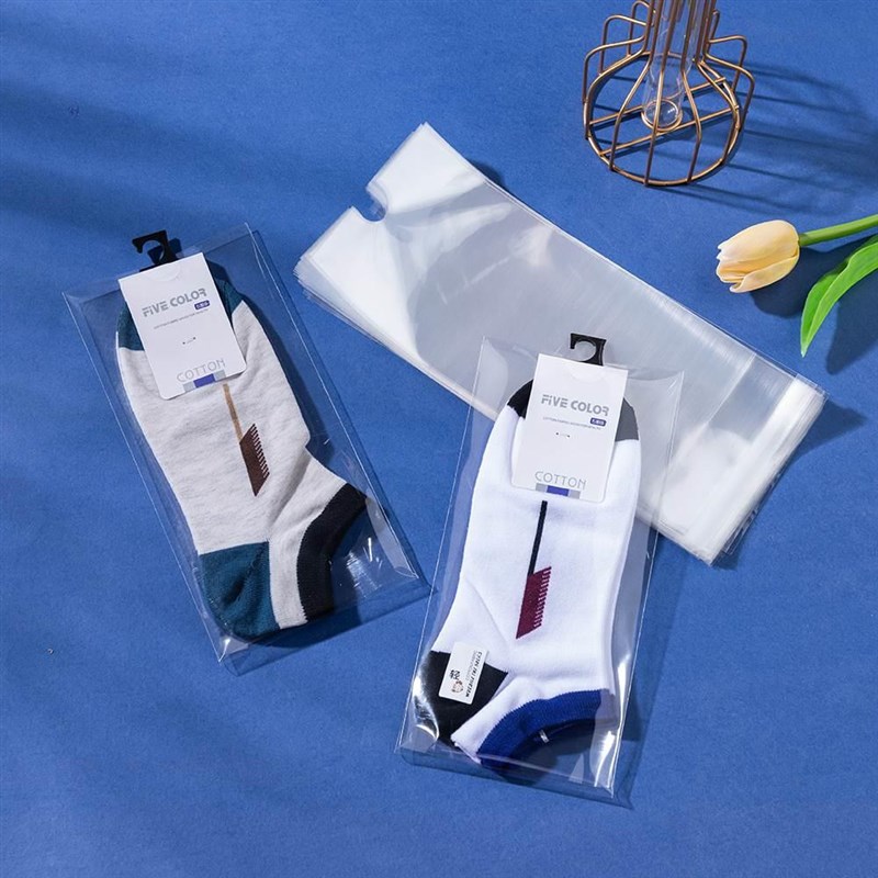 opp自粘袋塑料透明opp袋袜子包装袋可爱卡通高级10双袜子包装新款