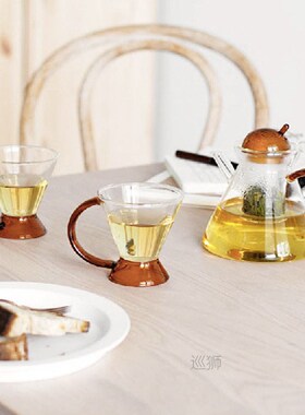 Heat-resistant Glass Teapot Coffee Milk Tea Cup Flower Puer