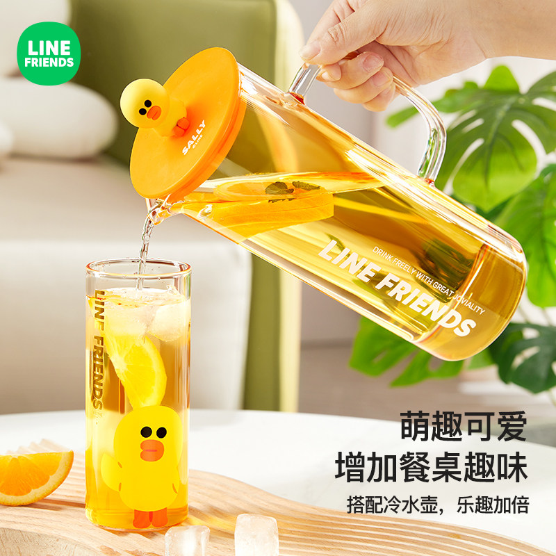 现货LIbNE FRIENDS玻璃水杯家用高颜值茶杯牛奶果汁咖啡杯子女202