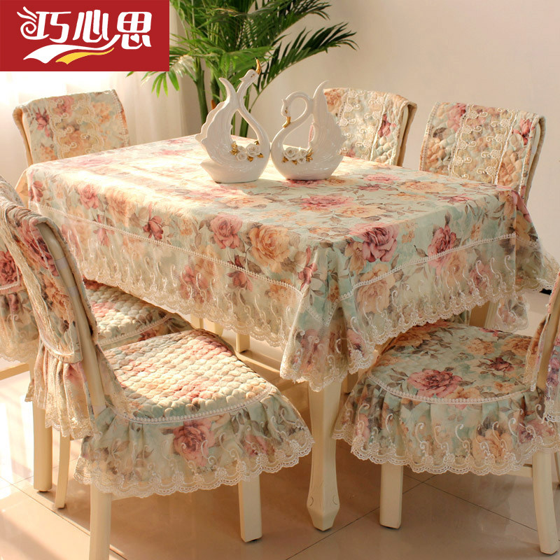 田园茶几桌布布艺长方欧式椅子套罩餐桌布椅垫套装台布餐椅套家用,居家布艺,桌布,淘宝优惠券,粉丝福利购,淘宝优惠卷