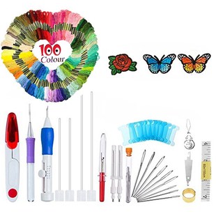 100 Pcs Cross Stitch Floss Rainbow Color Embroidery Threads