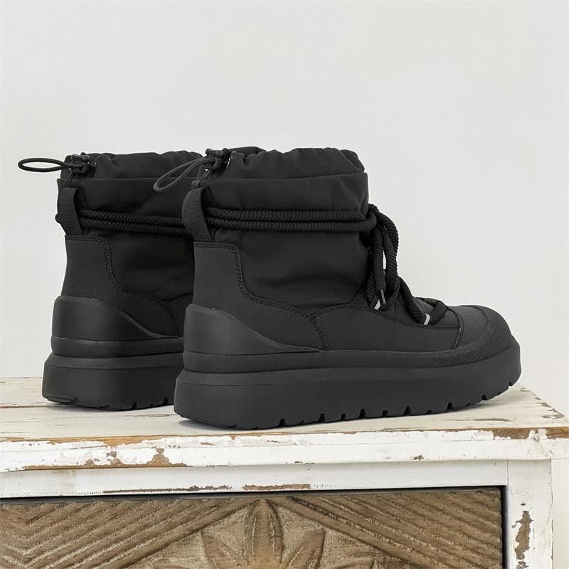 棉鞋男冬季加绒加厚马丁靴子黑色保暖高帮防寒棉靴户外厚底雪地靴