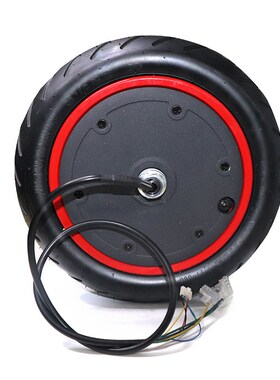 电动滑板车配件二代电机 Pro滑板车电D机 36V350W8.5寸红色边电机