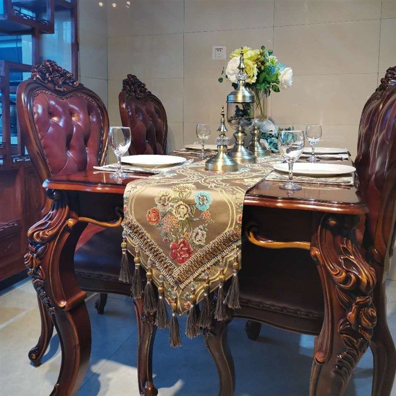 简约奢华现代桌旗欧式新中式餐桌布茶几电视柜定制床旗床尾巾,居家布艺,桌旗,淘宝优惠券,粉丝福利购,淘宝优惠卷