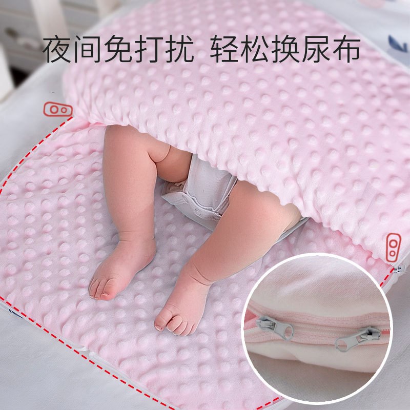 婴儿睡袋夏0一6月冬款抱被两用包裹宝宝睡觉神器防踢被豆豆绒拉链