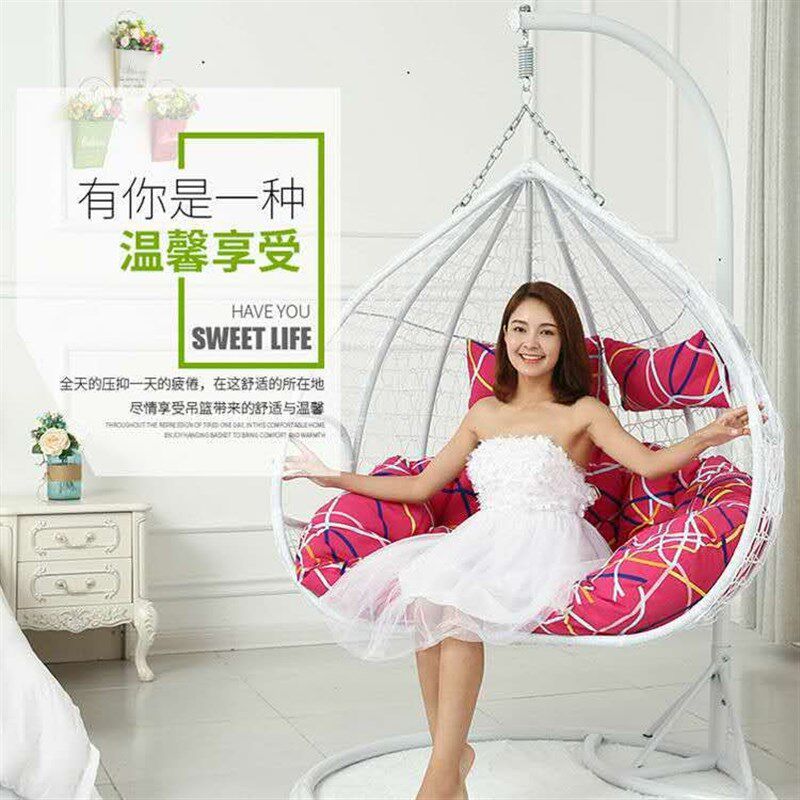 双人吊篮藤f椅室内阳台吊篮椅户外吊椅秋千休闲摇摇椅