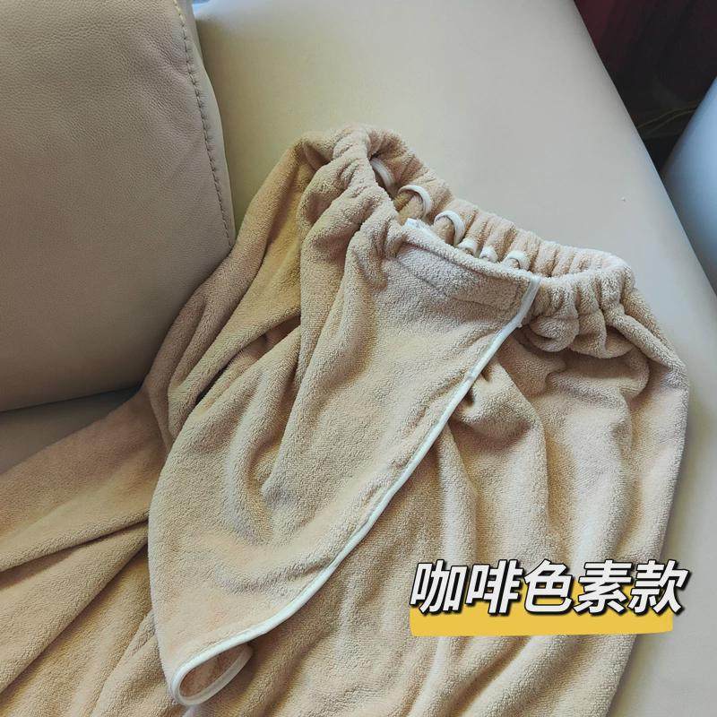 浴巾女春夏可穿可裹胸可爱浴裙家用吸水大毛巾非不掉毛浴新款