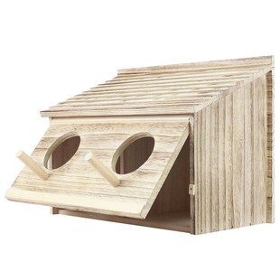 木质鸽子窝户外实木大号防雨斑鸠鸟窝学校公园森林保暖繁殖一体窝