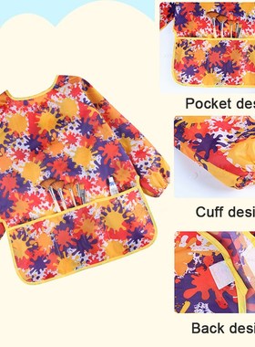 1pcs Baking Eating Aprons Pockets For Children DIY Painting