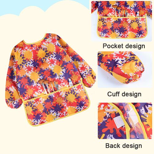 1pcs Baking Eating Aprons Pockets For Children DIY Painting