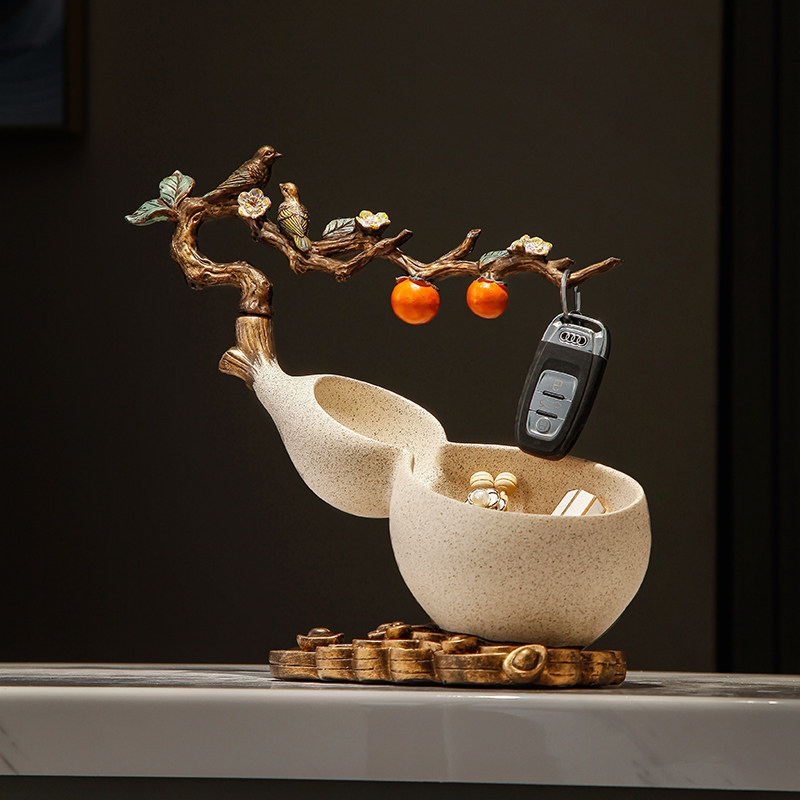 推荐新中式钥匙收纳摆件客厅入门玄关葫芦招财鞋柜家居装饰品乔迁