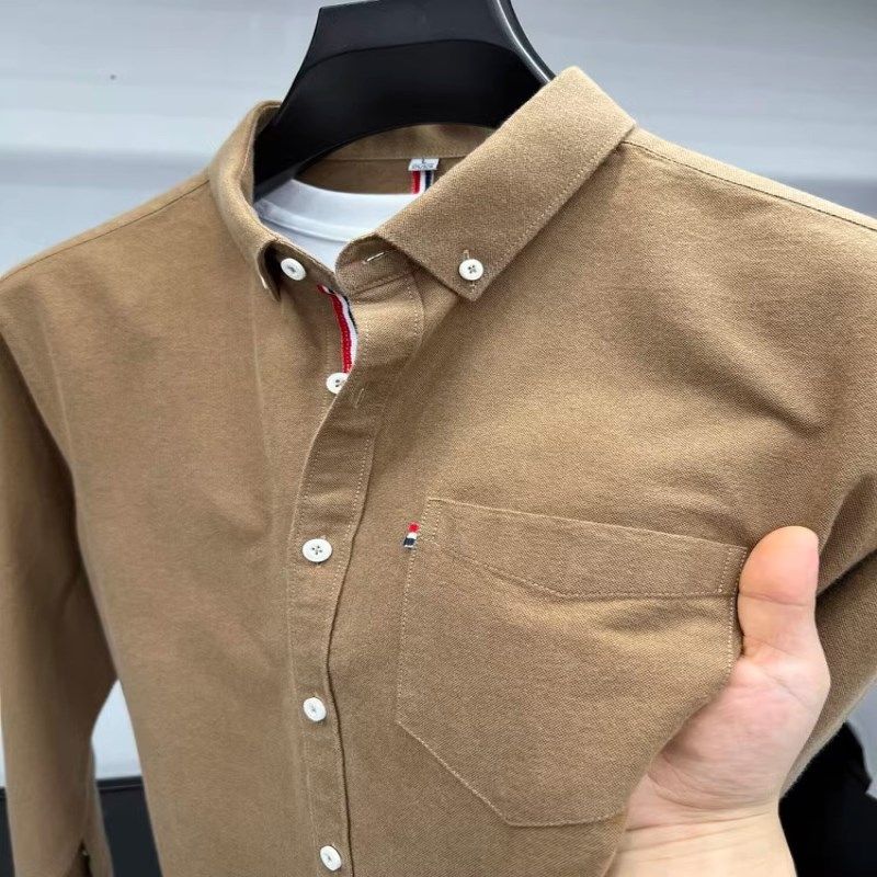 工艺精湛!无可挑剔!色织衬衫男长袖春秋季牛津纺三色条纹衬衣,男装,秀禾服,淘宝优惠券,粉丝福利购,淘宝优惠卷