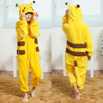 推荐Kigurumi Pika Carton Animal Onesies Pajamas Boys Girls C