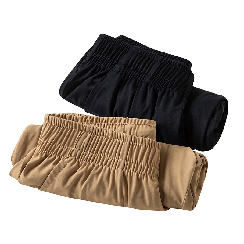 儿童冰丝运动裤夏季薄款胖童卡其色男童防蚊速干裤藏青校服裤子女