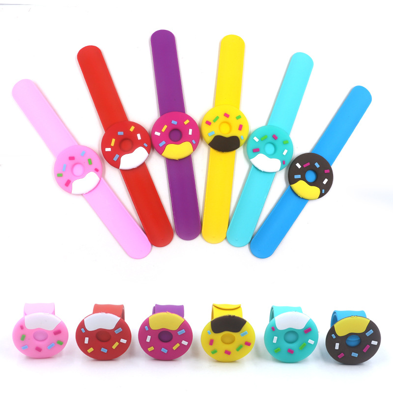 速发6pcs New Donuts Theme Party Favors Rubber Bracelet Rings 饰品/流行首饰/时尚饰品新 手链 原图主图