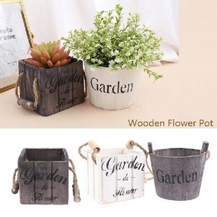 Pots for Garden Wooden Flower Vintage Planters 极速European