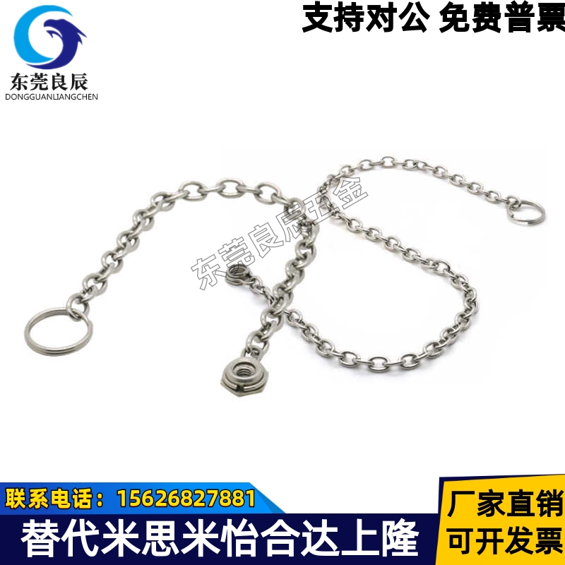 304不锈钢防脱落链条 DPCH3/4/5/6/8/10-150/250/350 米斯米同款